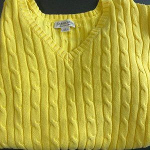 Bright Yellow Cable Knit Sweater